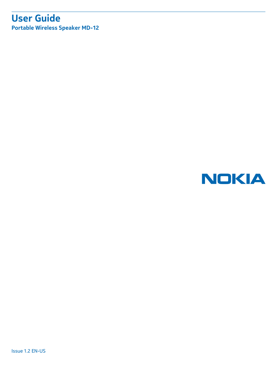 Nokia MD-12 User Manual | 13 pages