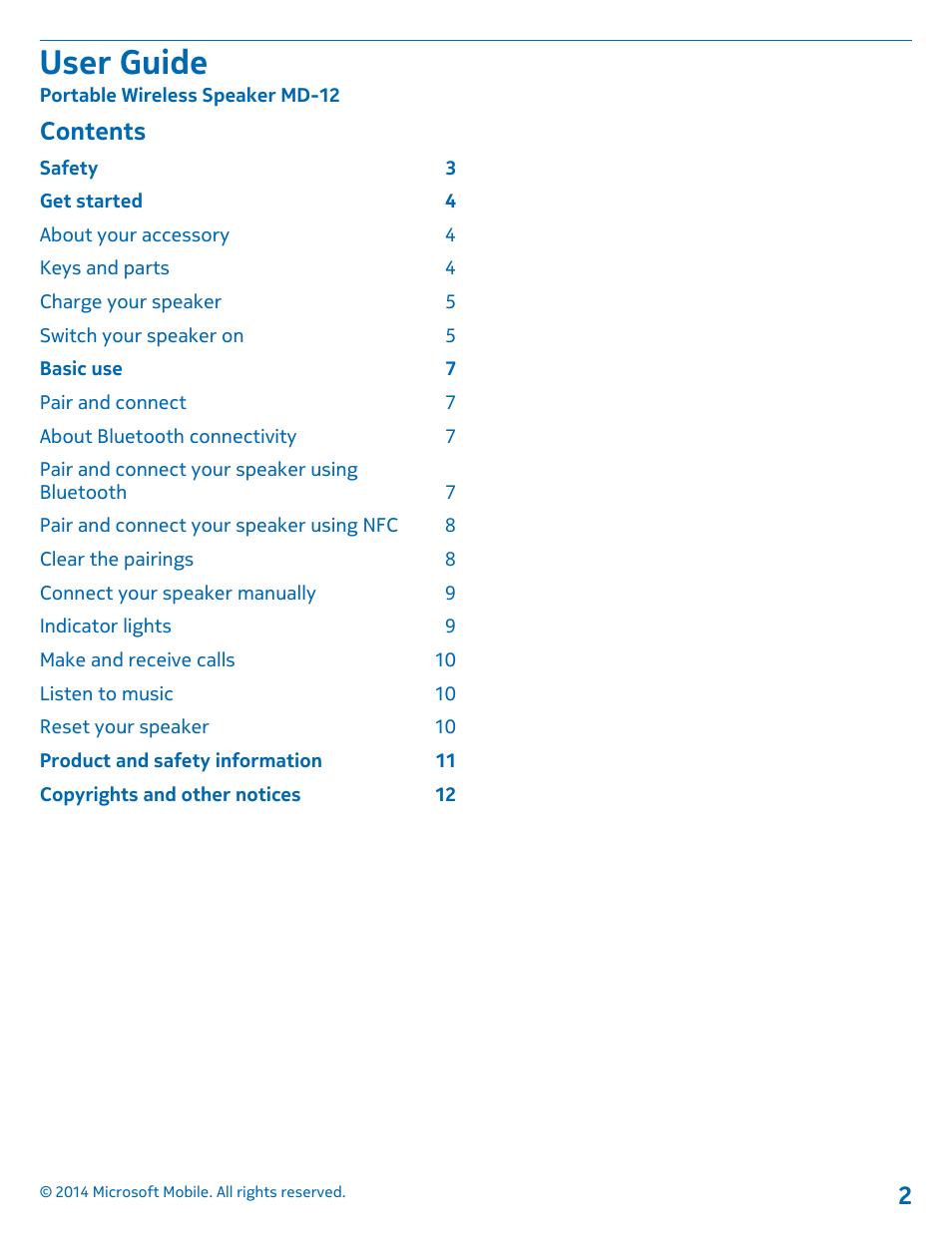 Nokia MD-12 User Manual | Page 2 / 13