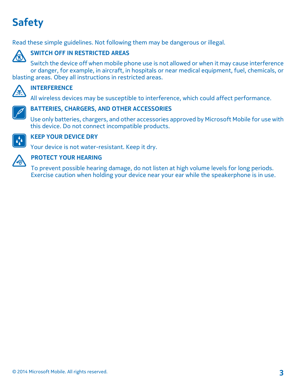 Safety | Nokia MD-12 User Manual | Page 3 / 13