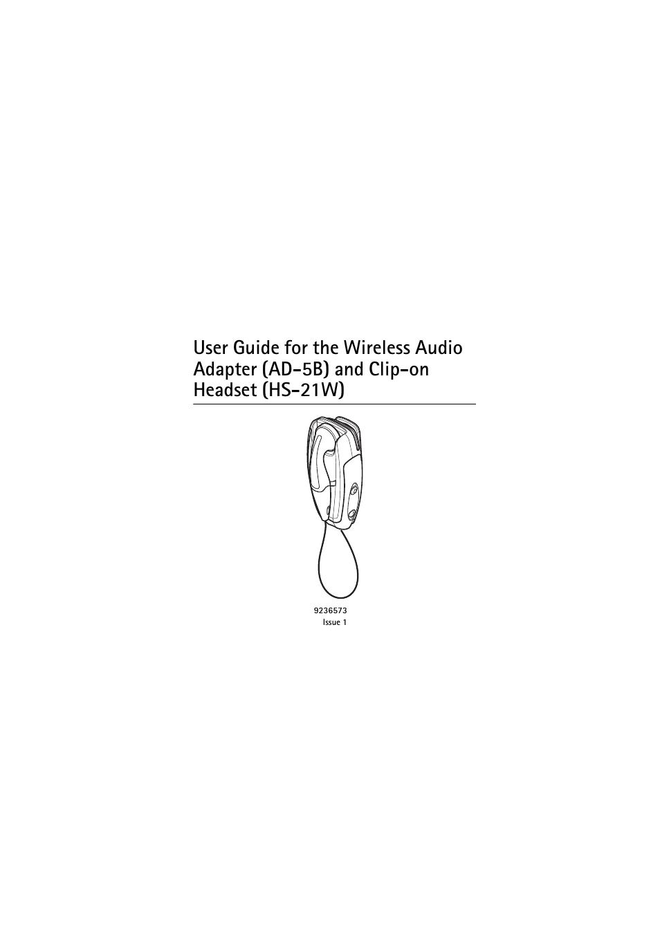 Nokia Wireless Clip-on Headset HS-21W User Manual | 124 pages