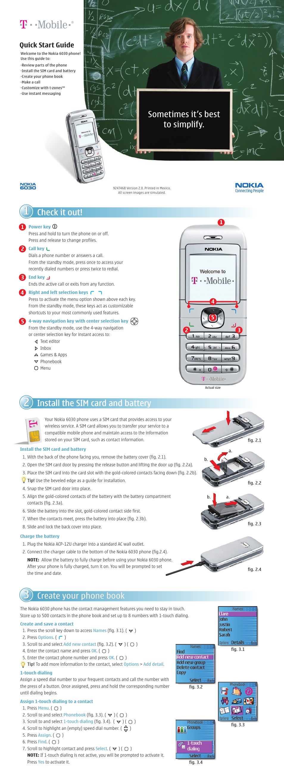 Nokia 6030 User Manual | 2 pages