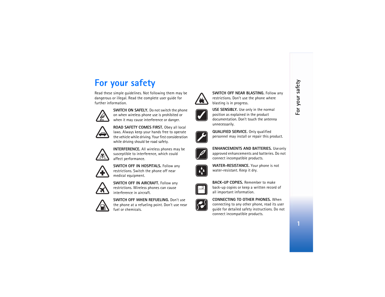 For your safety | Nokia 6682 User Manual | Page 10 / 129