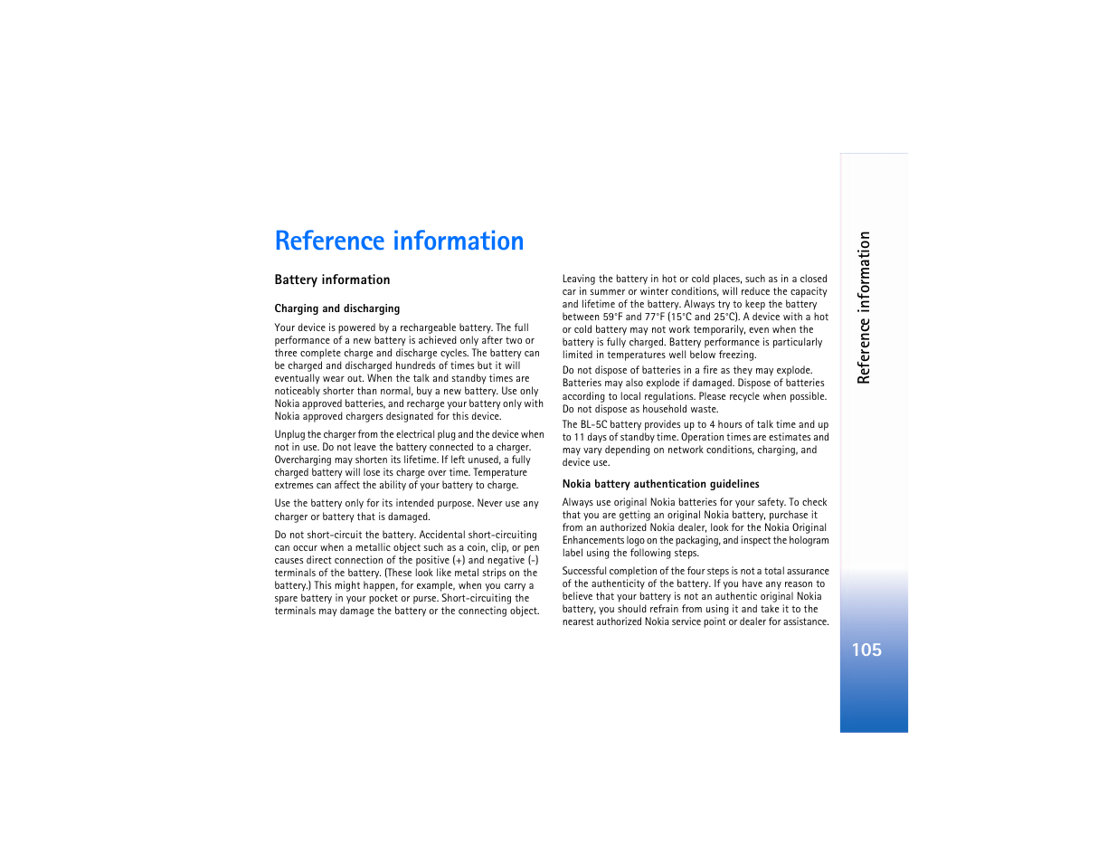 Reference information | Nokia 6682 User Manual | Page 114 / 129