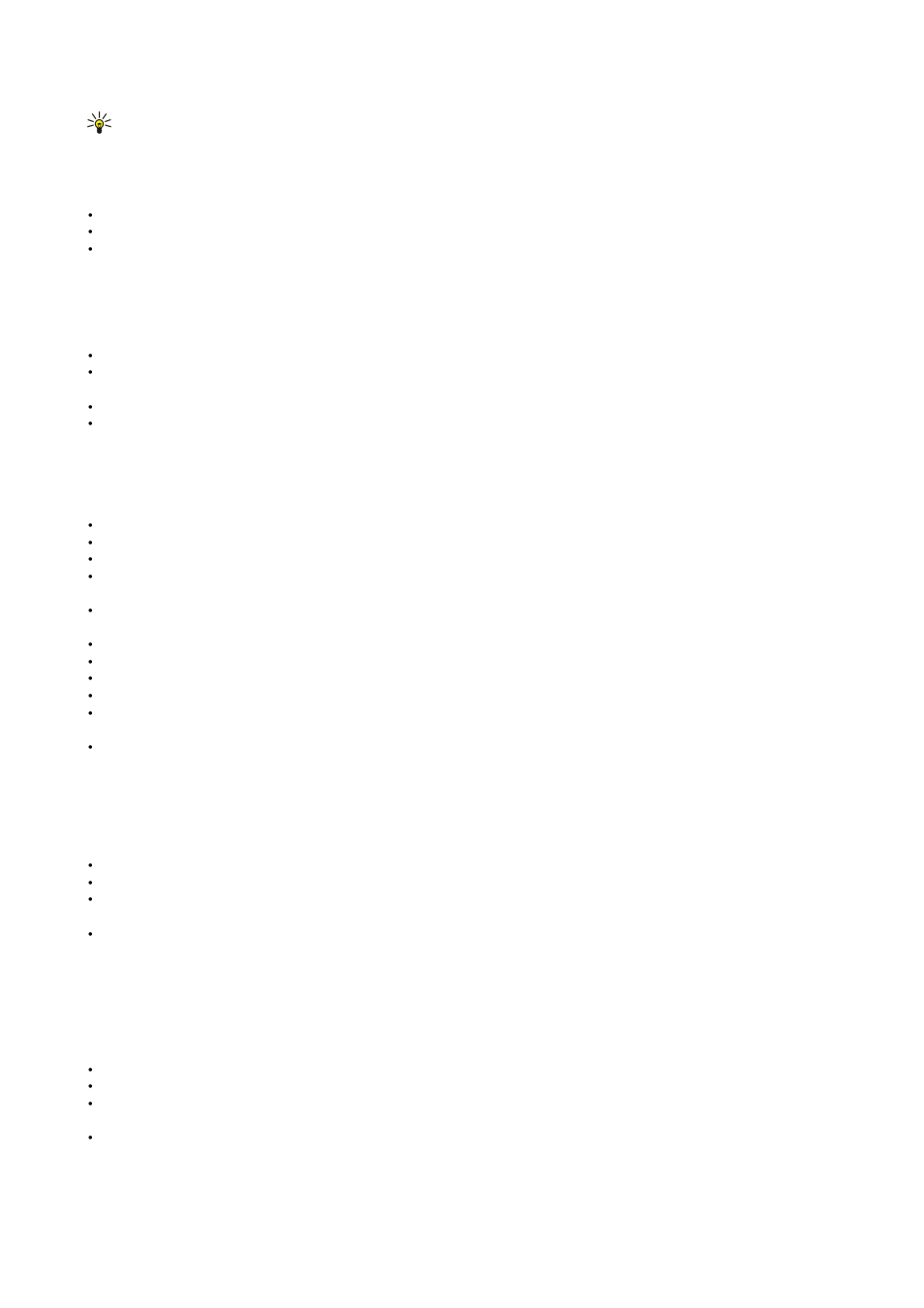 Create a synchronization profile, Synchronization profiles, Synchronization connection settings | Define synchronization settings for contacts, Define synchronization settings for calendar | Nokia E61 User Manual | Page 101 / 132