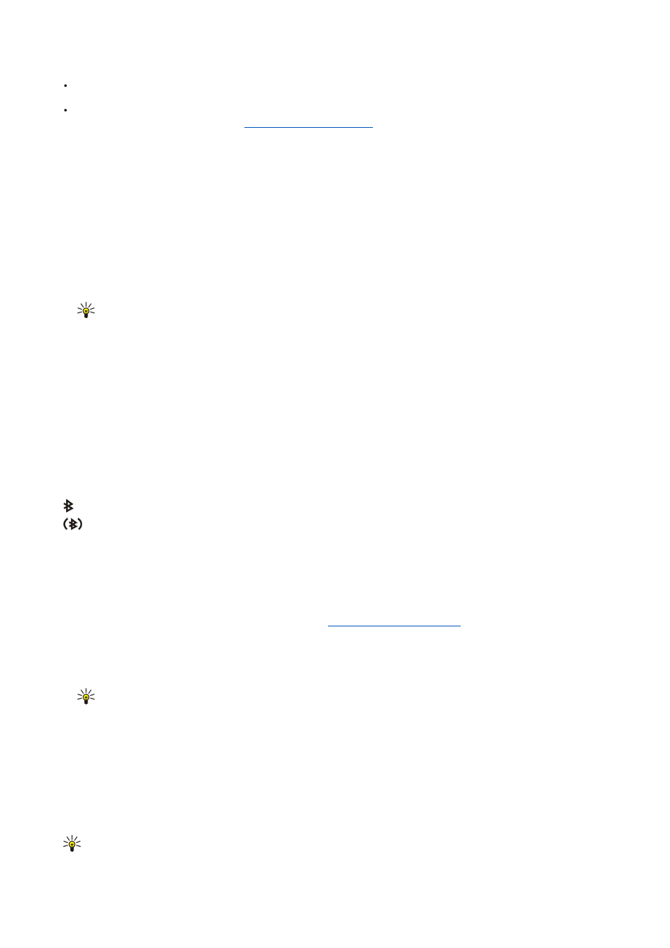 Security tips, Send data, Bluetooth connectivity indicators | Pair devices, Paired, See "pair devices," p. 48 | Nokia E61 User Manual | Page 80 / 132