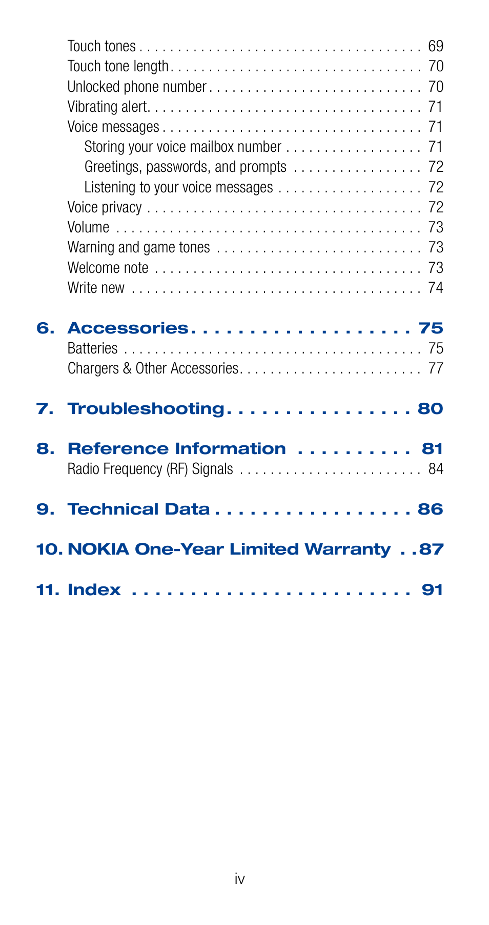 Nokia 6162 User Manual | Page 7 / 101