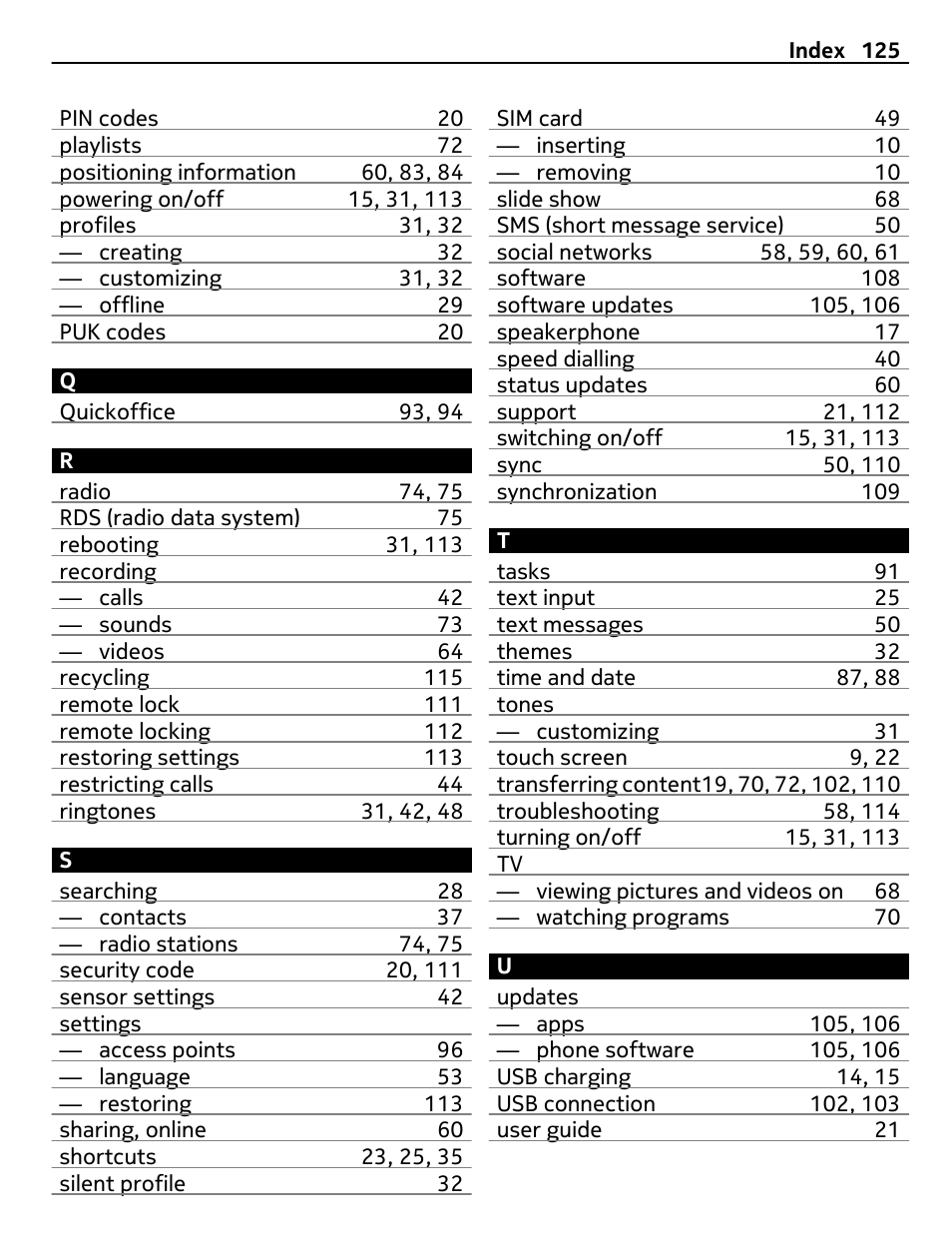 Nokia E6-00 User Manual | Page 125 / 126