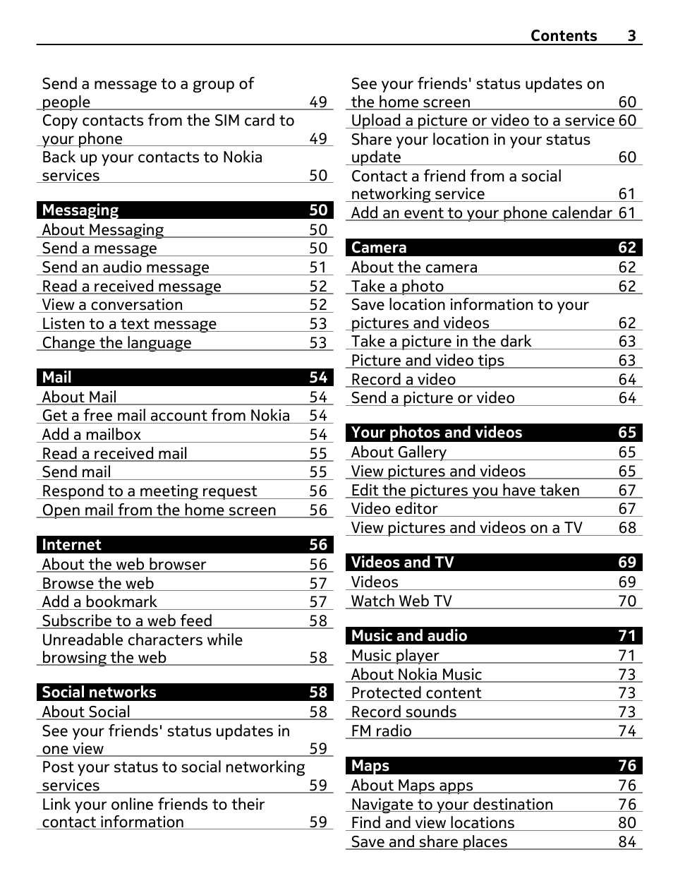 Nokia E6-00 User Manual | Page 3 / 126