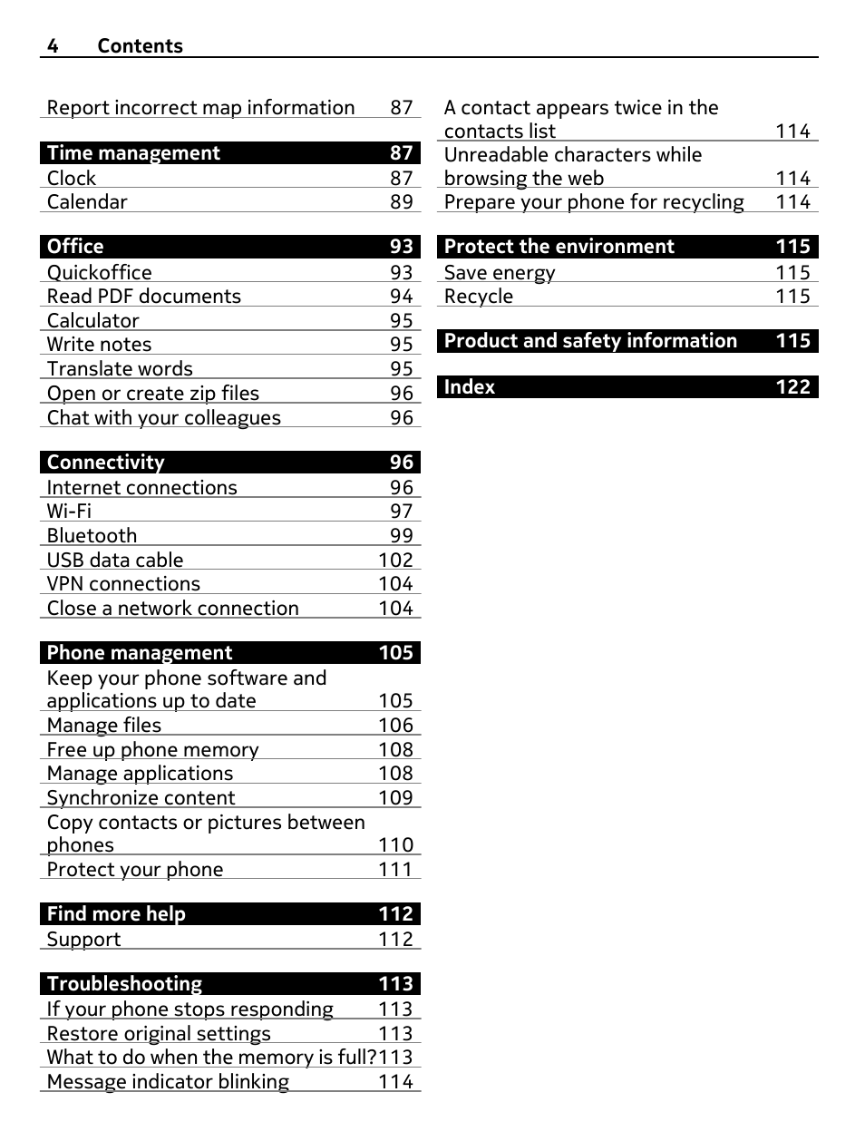 Nokia E6-00 User Manual | Page 4 / 126