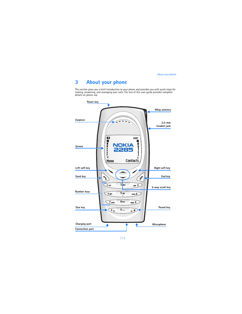 3 about your phone, About your phone, 3about your phone | Nokia 2285 User Manual | Page 14 / 105