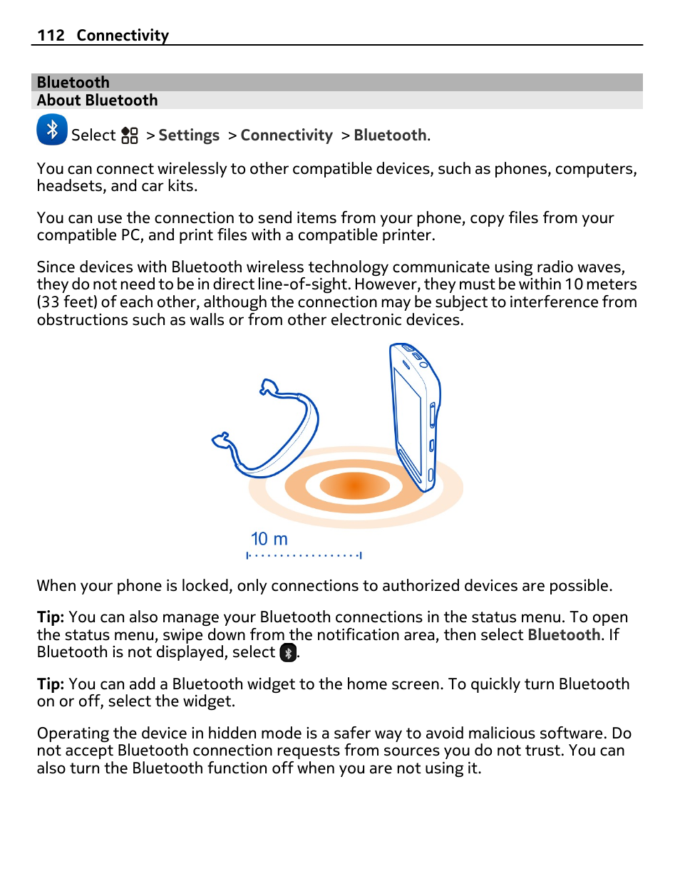 Bluetooth, About bluetooth | Nokia 808 User Manual | Page 112 / 138