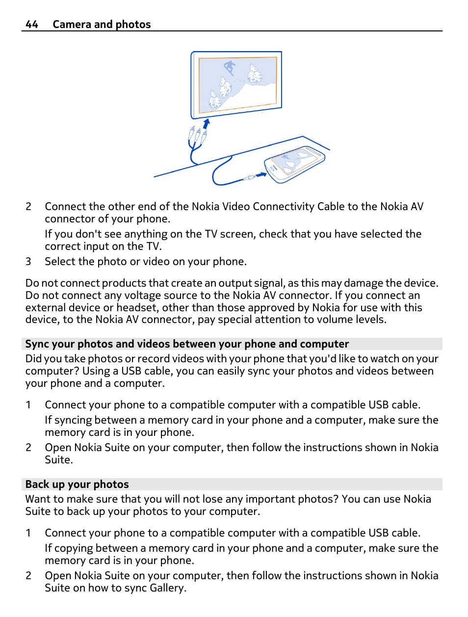 Back up your photos | Nokia 808 User Manual | Page 44 / 138