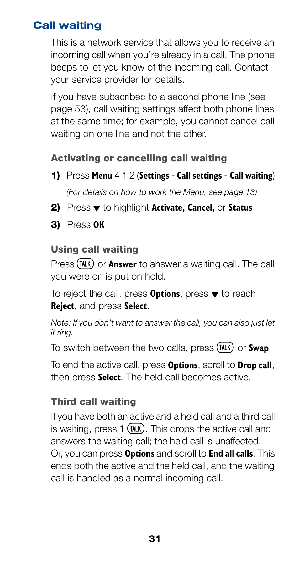 Nokia 6190 User Manual | Page 33 / 112