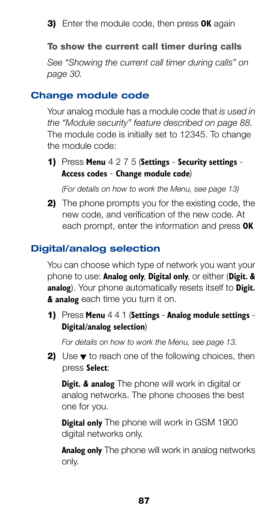 Digital/analog selection | Nokia 6190 User Manual | Page 89 / 112