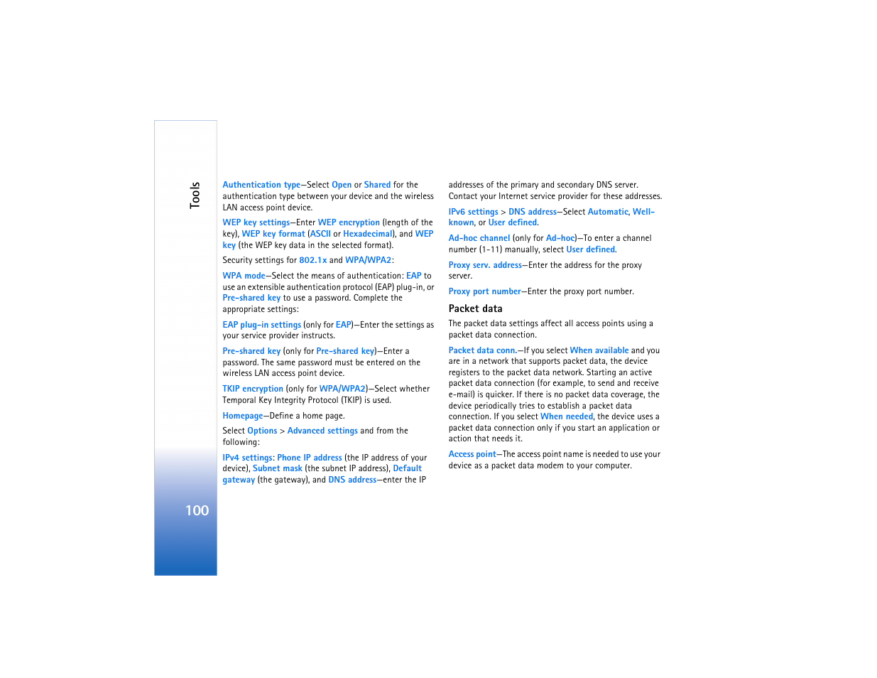 Tools | Nokia N80 User Manual | Page 101 / 131