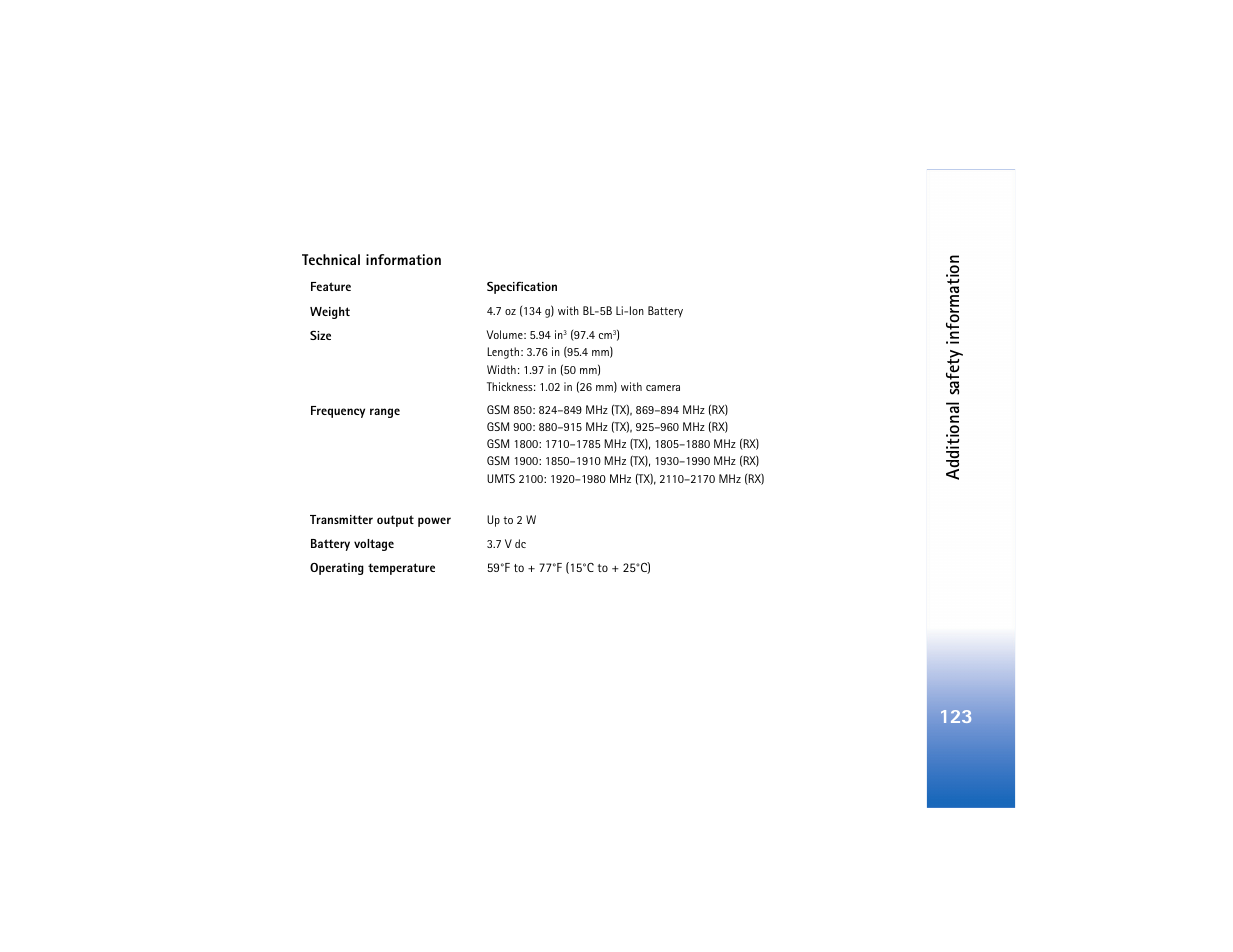 Additional safety information | Nokia N80 User Manual | Page 124 / 131