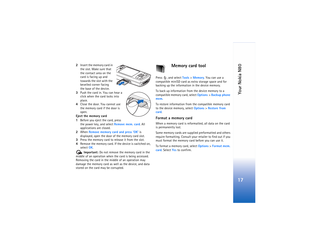 Your noki a n80 | Nokia N80 User Manual | Page 18 / 131