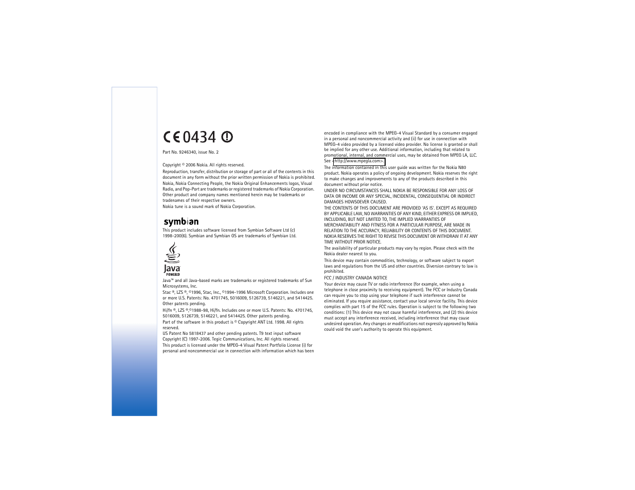Nokia N80 User Manual | Page 3 / 131