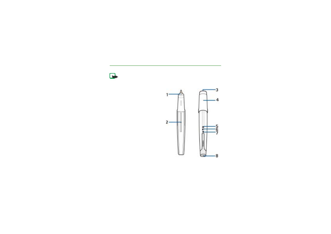 Getting started | Nokia Digital Pen SU-1B User Manual | Page 7 / 24