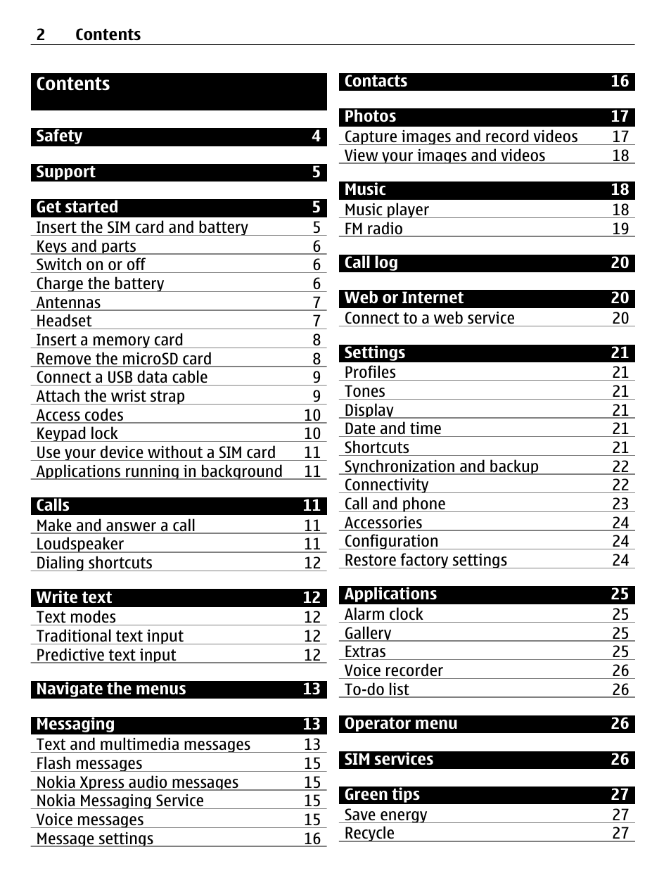 Nokia C1-01 User Manual | Page 2 / 36
