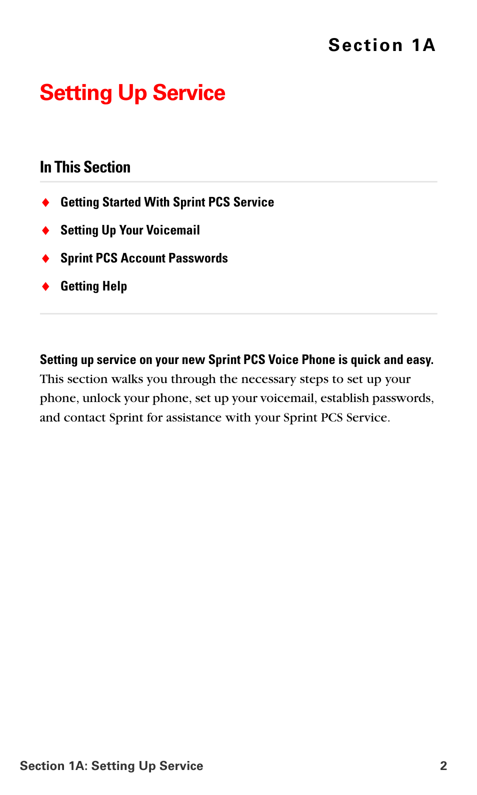 Setting up service, 1a.setting up service | Nokia 6016i User Manual | Page 10 / 169