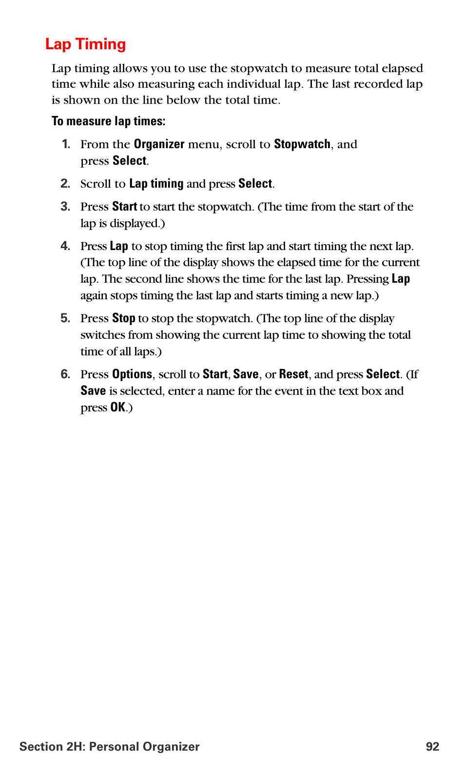 Lap timing | Nokia 6016i User Manual | Page 100 / 169