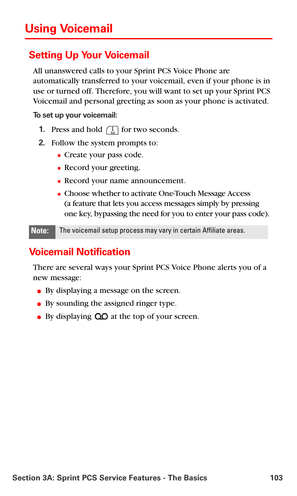 Using voicemail, Setting up your voicemail, Voicemail notification | Nokia 6016i User Manual | Page 111 / 169