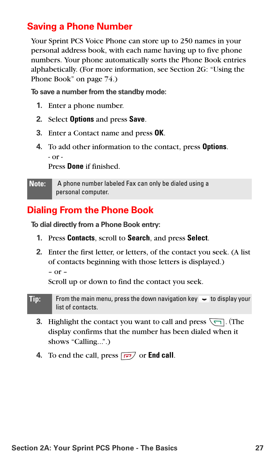 Saving a phone number, Dialing from the phone book | Nokia 6016i User Manual | Page 35 / 169