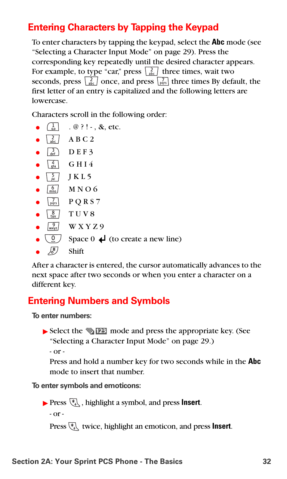 Entering characters by tapping the keypad, Entering numbers and symbols, S (see “entering numbers and | Nokia 6016i User Manual | Page 40 / 169