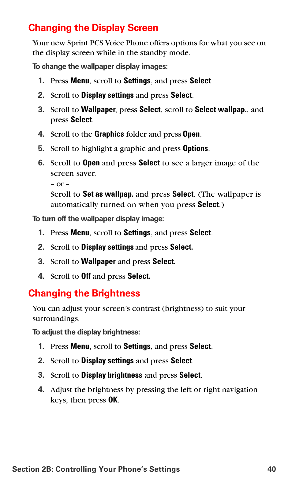 Changing the display screen, Changing the brightness | Nokia 6016i User Manual | Page 48 / 169