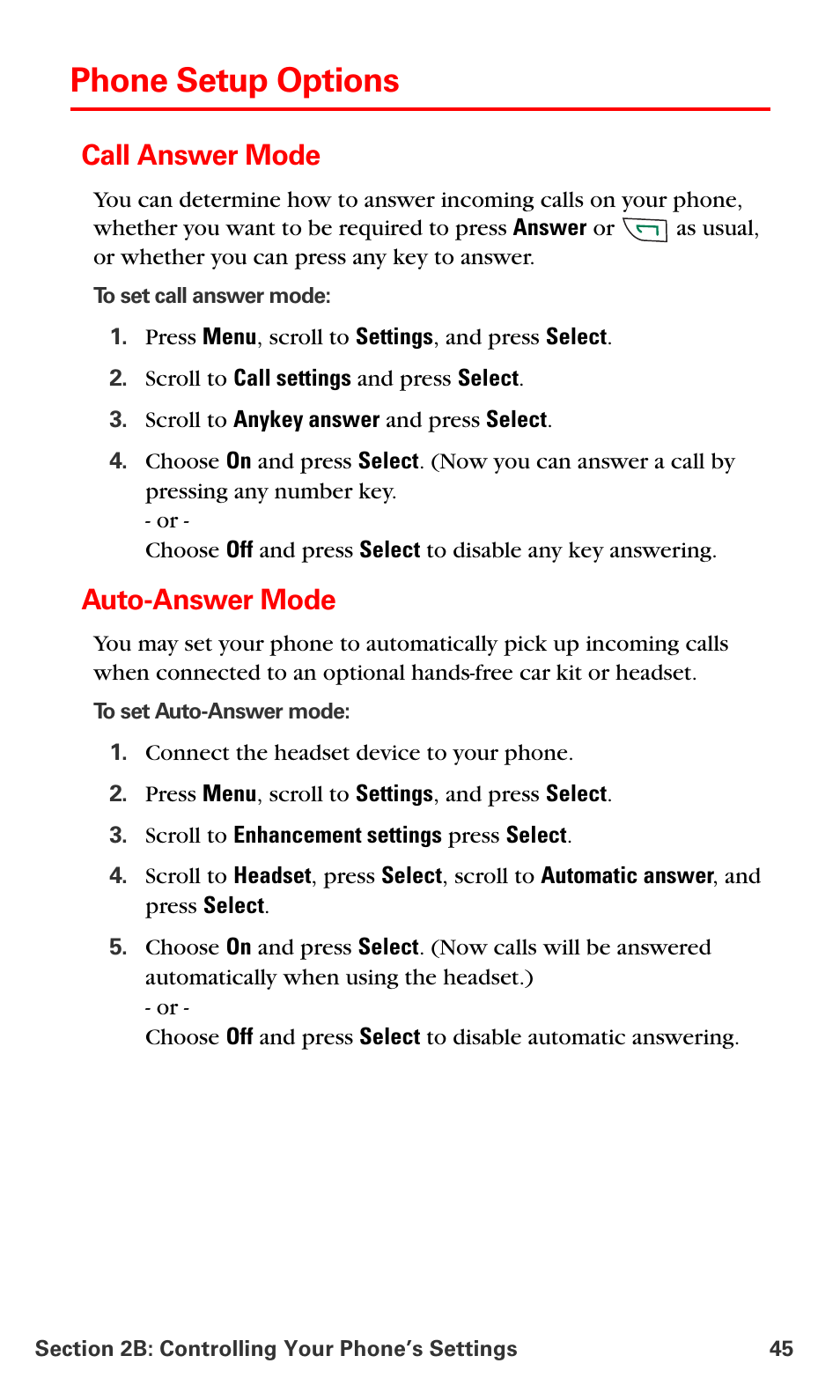 Phone setup options, Call answer mode, Auto-answer mode | Nokia 6016i User Manual | Page 53 / 169