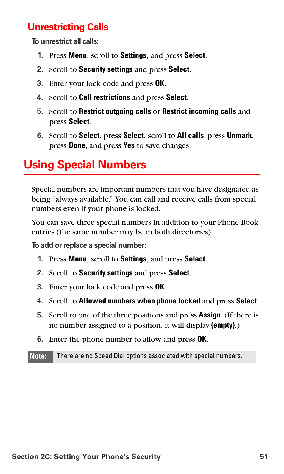 Unrestricting calls, Using special numbers | Nokia 6016i User Manual | Page 59 / 169