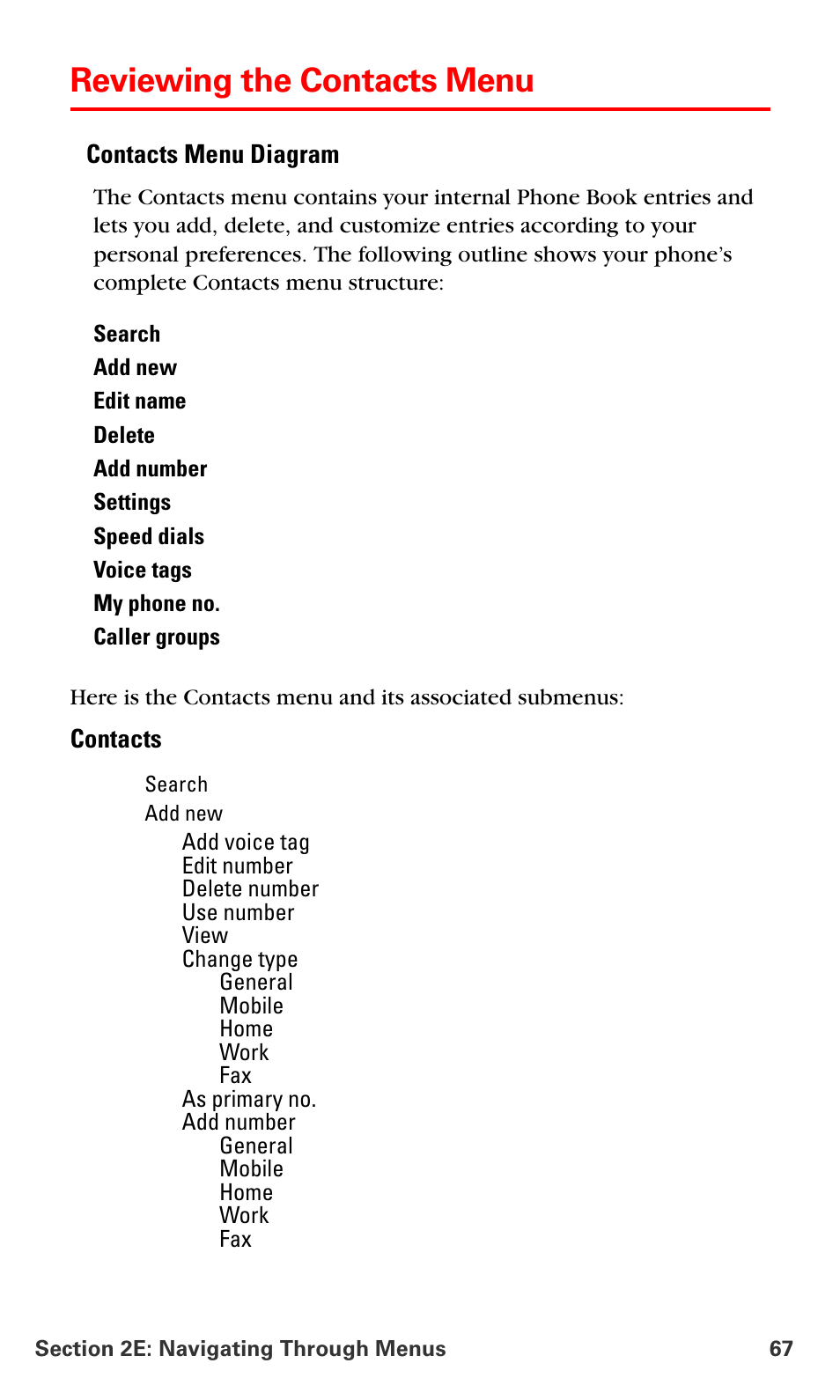 Reviewing the contacts menu | Nokia 6016i User Manual | Page 75 / 169