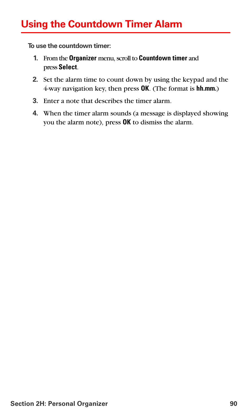 Using the countdown timer alarm | Nokia 6016i User Manual | Page 98 / 169