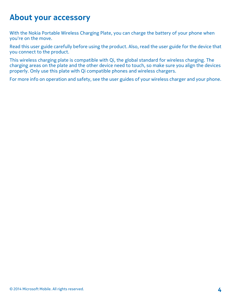About your accessory | Nokia DC-50 User Manual | Page 4 / 12