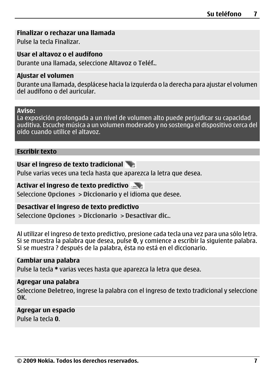 Escribir texto, Mensaje | Nokia 1661 User Manual | Page 22 / 31