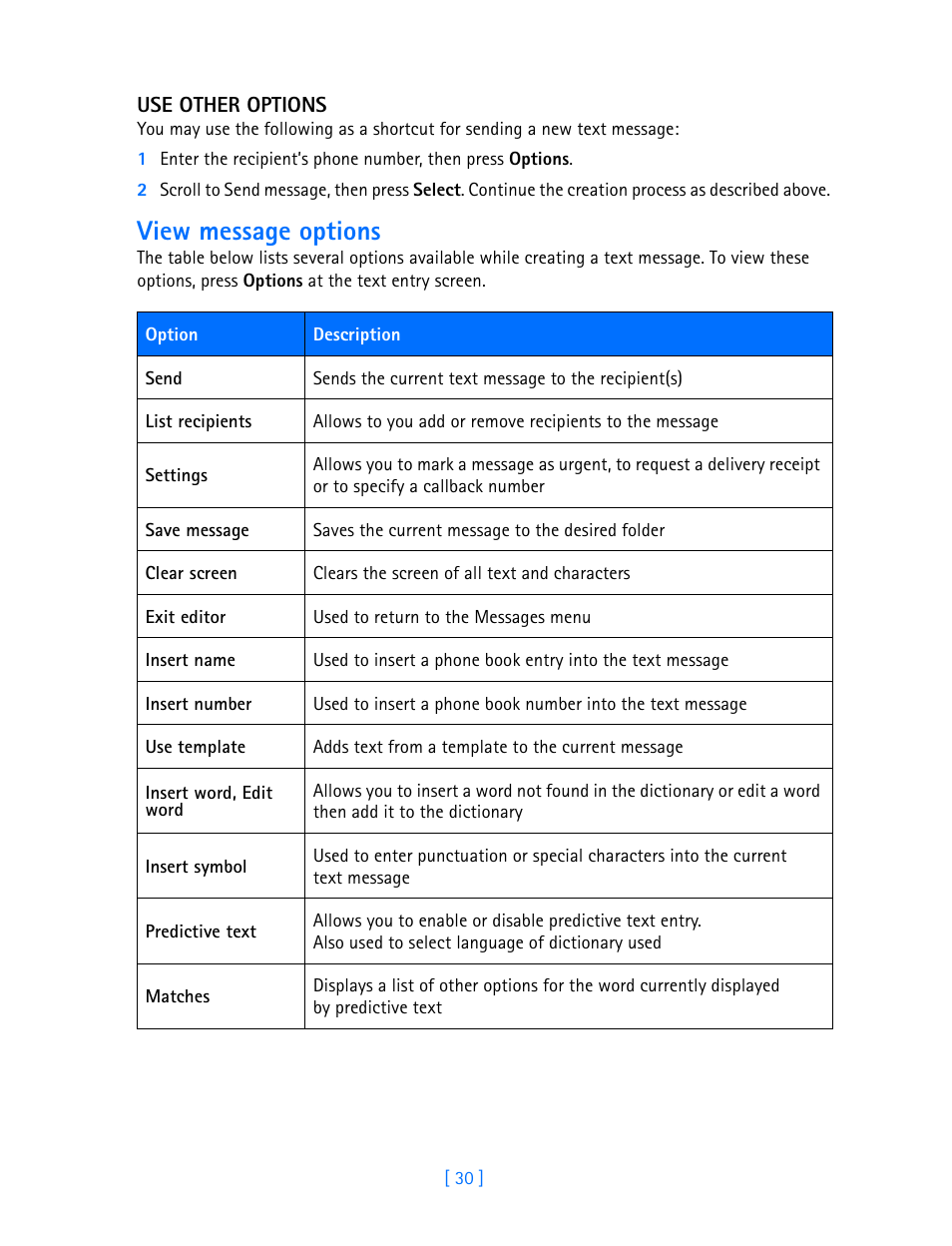 View message options | Nokia 3586I User Manual | Page 35 / 103