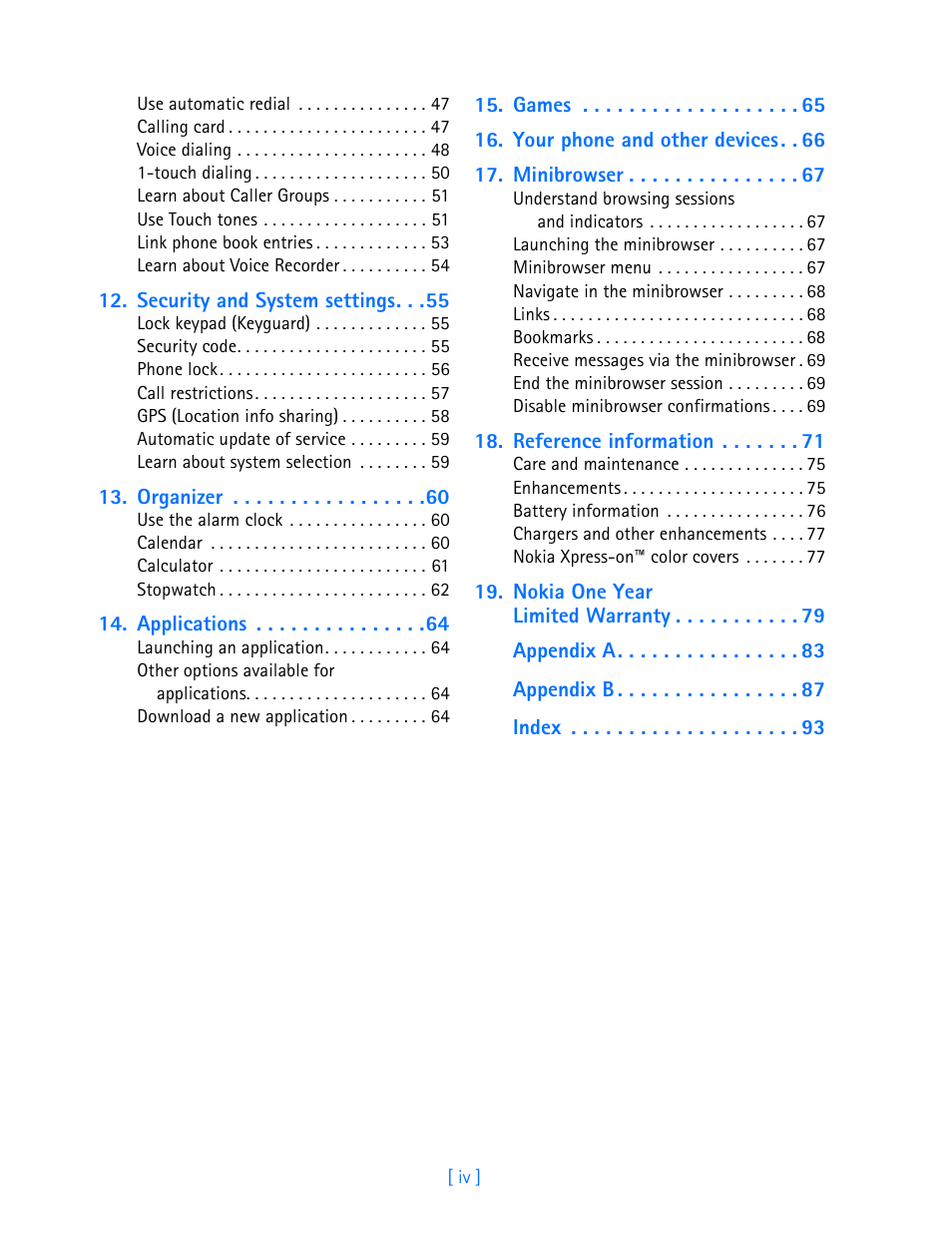 Nokia 3586I User Manual | Page 5 / 103