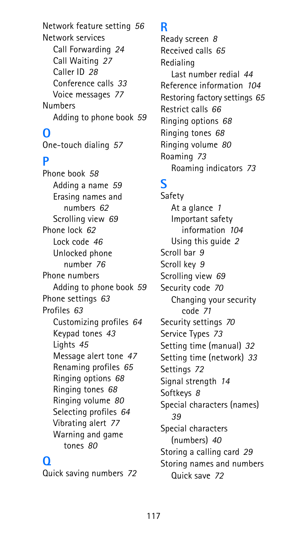 Nokia 6185i User Manual | Page 124 / 129