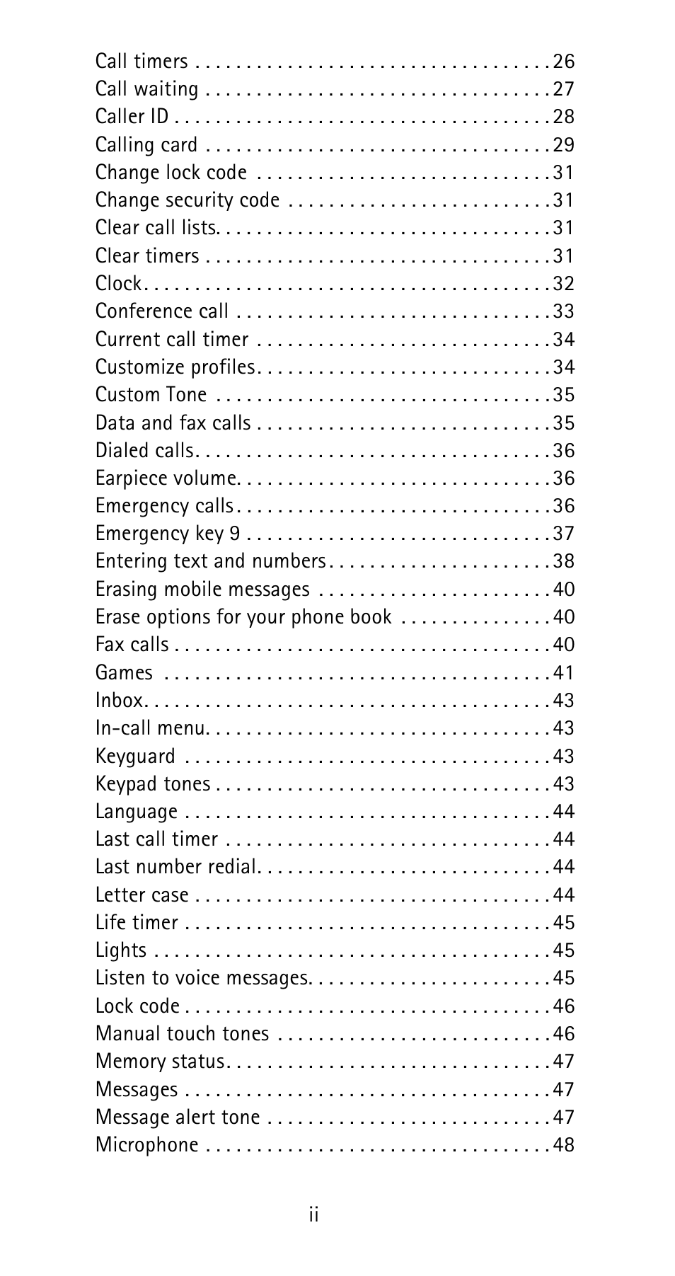 Nokia 6185i User Manual | Page 5 / 129