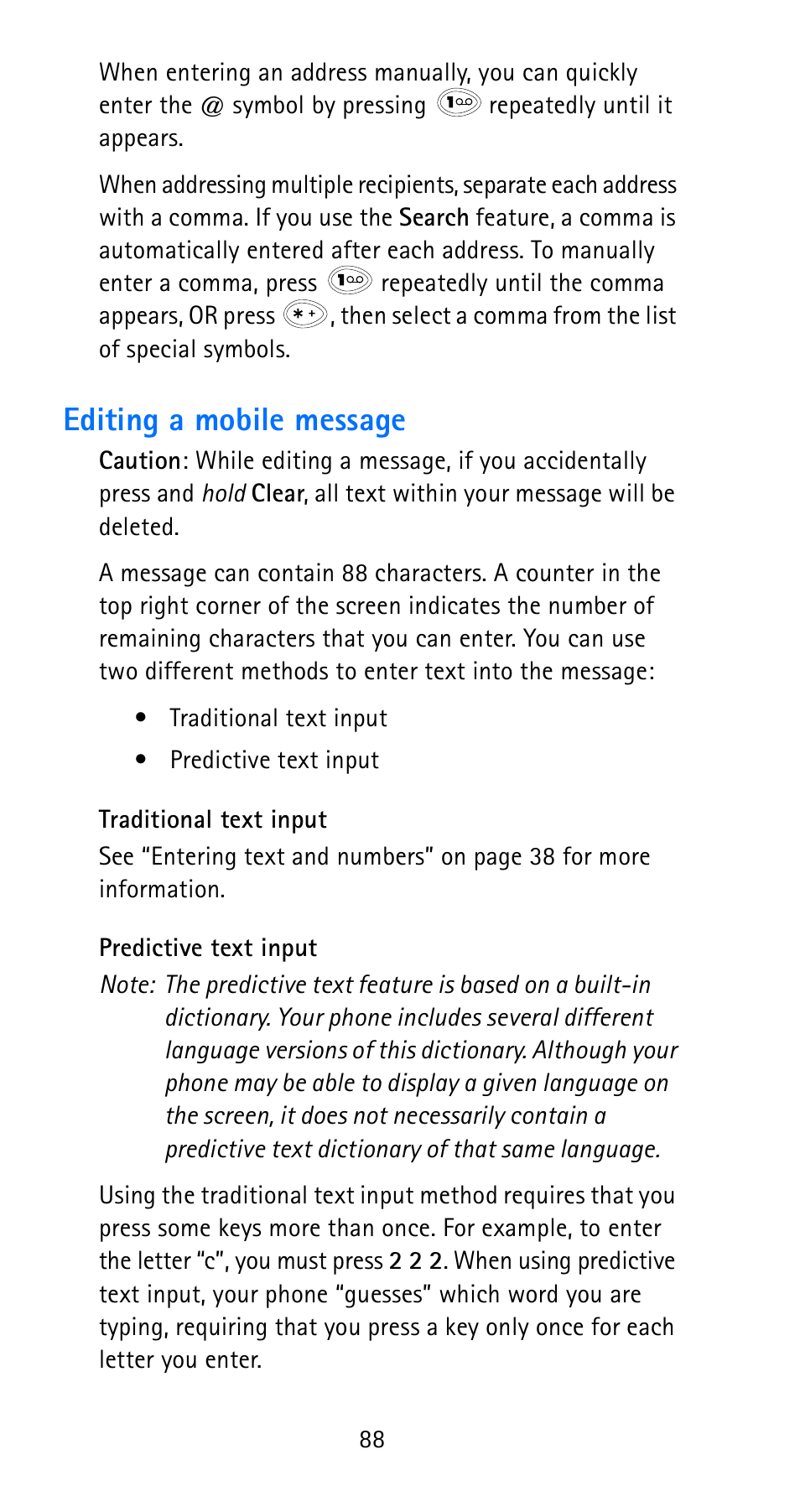Editing a mobile message | Nokia 6185i User Manual | Page 95 / 129