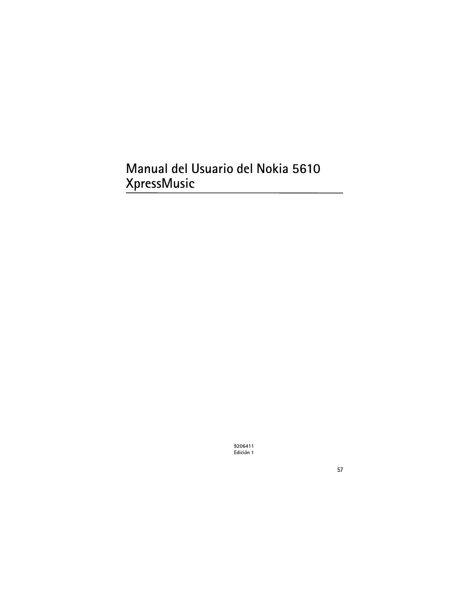 Manual del usuario del nokia 5610 xpressmusic | Nokia 5610 XpressMusic User Manual | Page 58 / 121