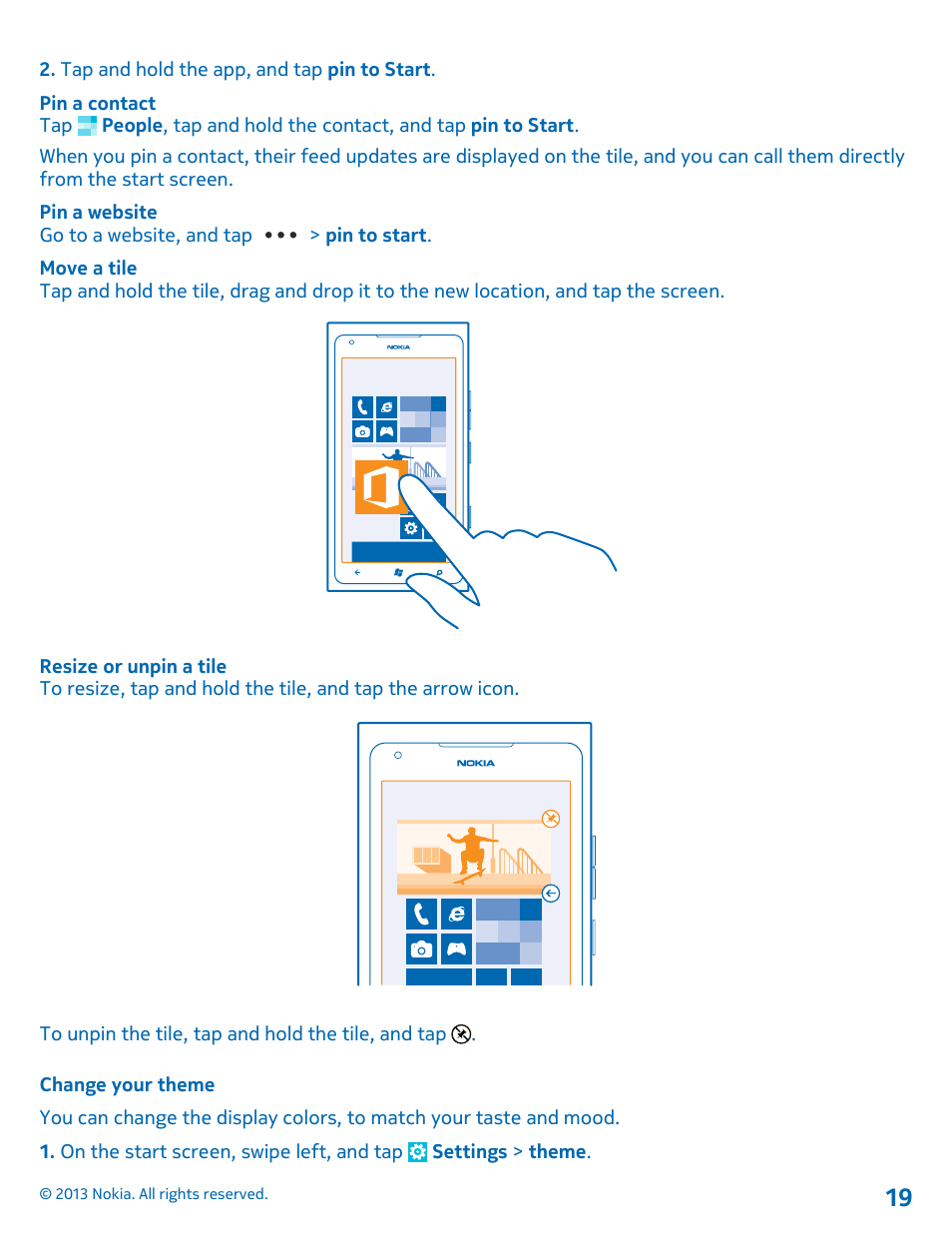 Change your theme | Nokia Lumia 900 User Manual | Page 19 / 93