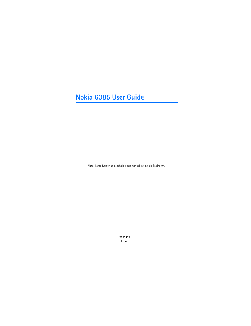 Nokia 6085 user guide | Nokia 6085 User Manual | Page 2 / 233