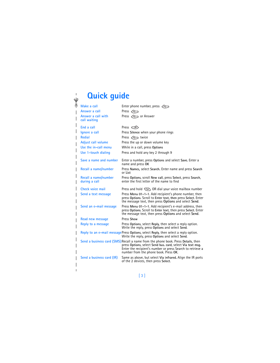 Quick guide | Nokia 6370 User Manual | Page 10 / 192