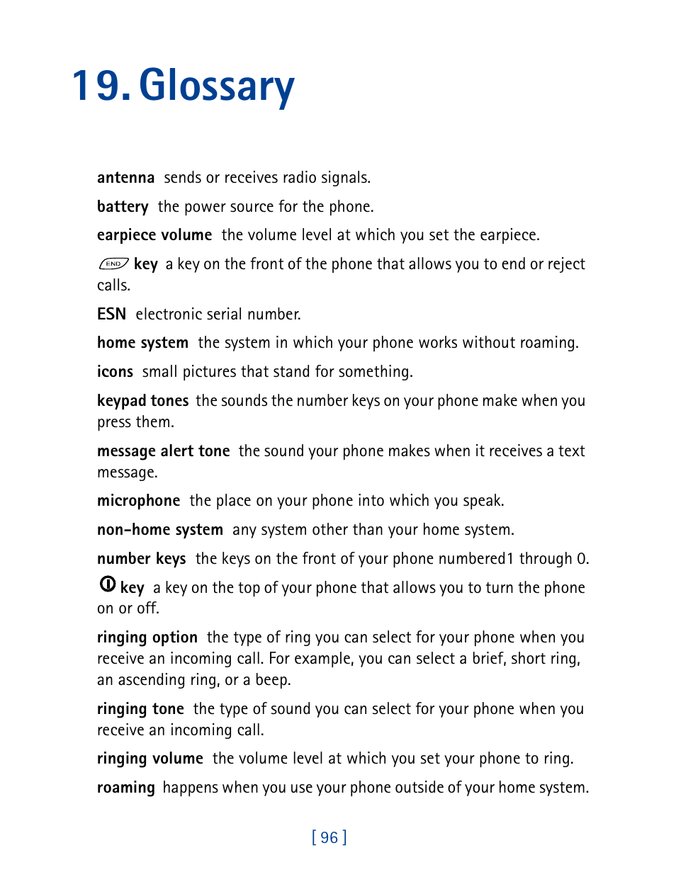 Glossary | Nokia 8860 User Manual | Page 101 / 113