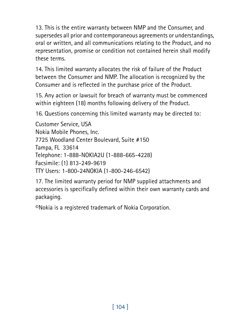 Nokia 8860 User Manual | Page 109 / 113