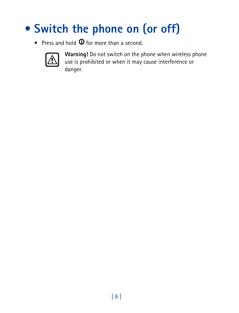 Switch the phone on (or off) | Nokia 8860 User Manual | Page 13 / 113