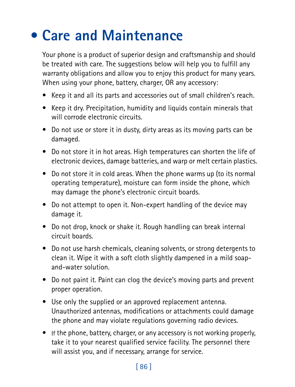 Care and maintenance | Nokia 8860 User Manual | Page 91 / 113