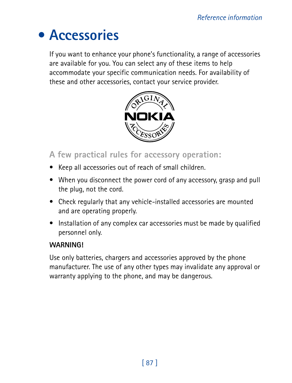 Accessories | Nokia 8860 User Manual | Page 92 / 113